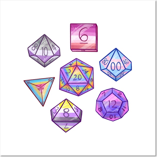 LGBTQIA+ Dice Set Wall Art by Jewelia